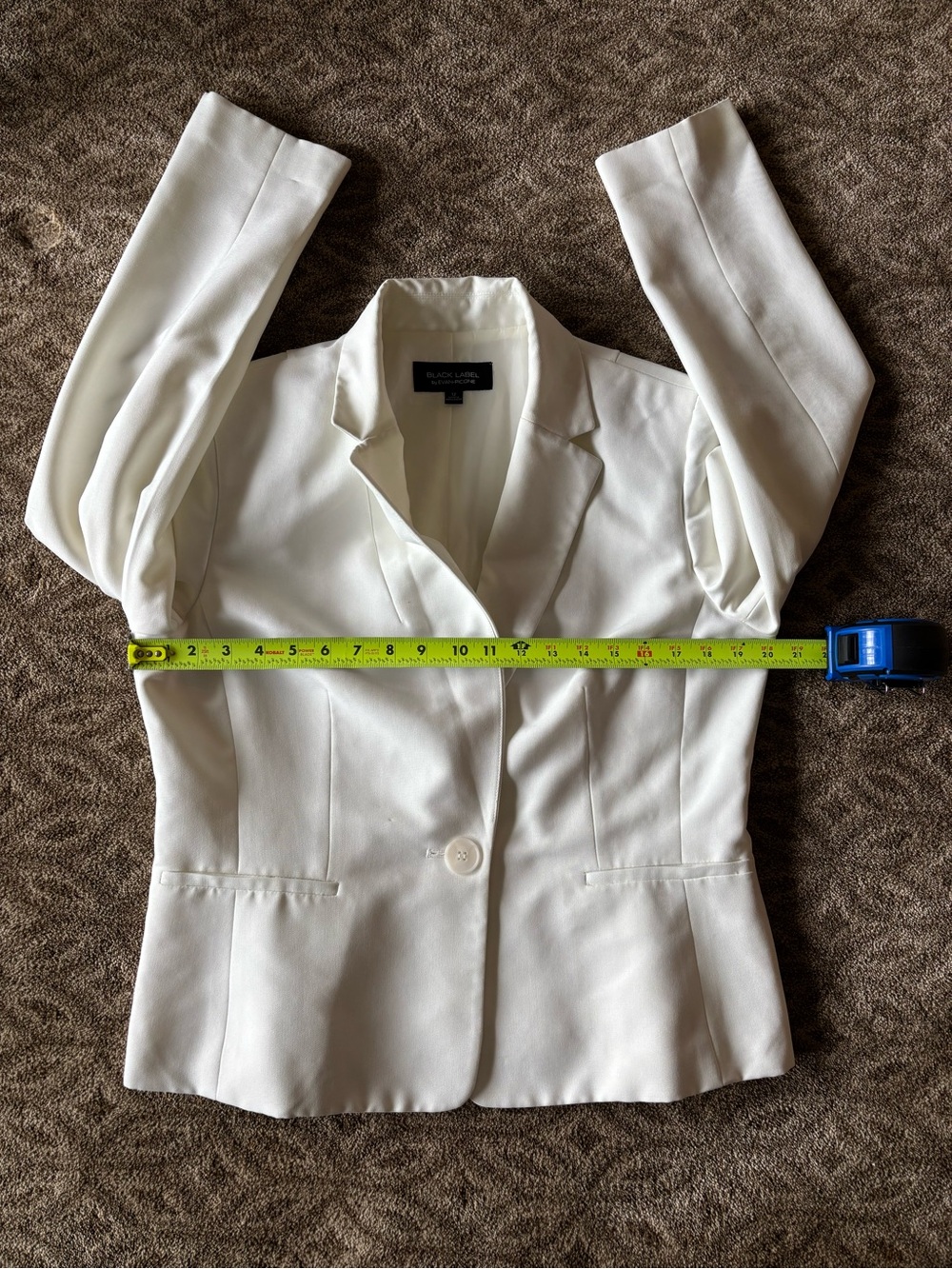 Stunning white Evan Picone Single-Button Tailored Blazer - Picture 4 of 8